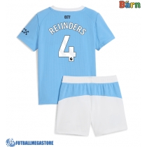 Fotballdrakt Barn Manchester City Tijjani Reijnders #4 Hjemmedraktsett 2025-26 Kortermet (+ Korte bukser)